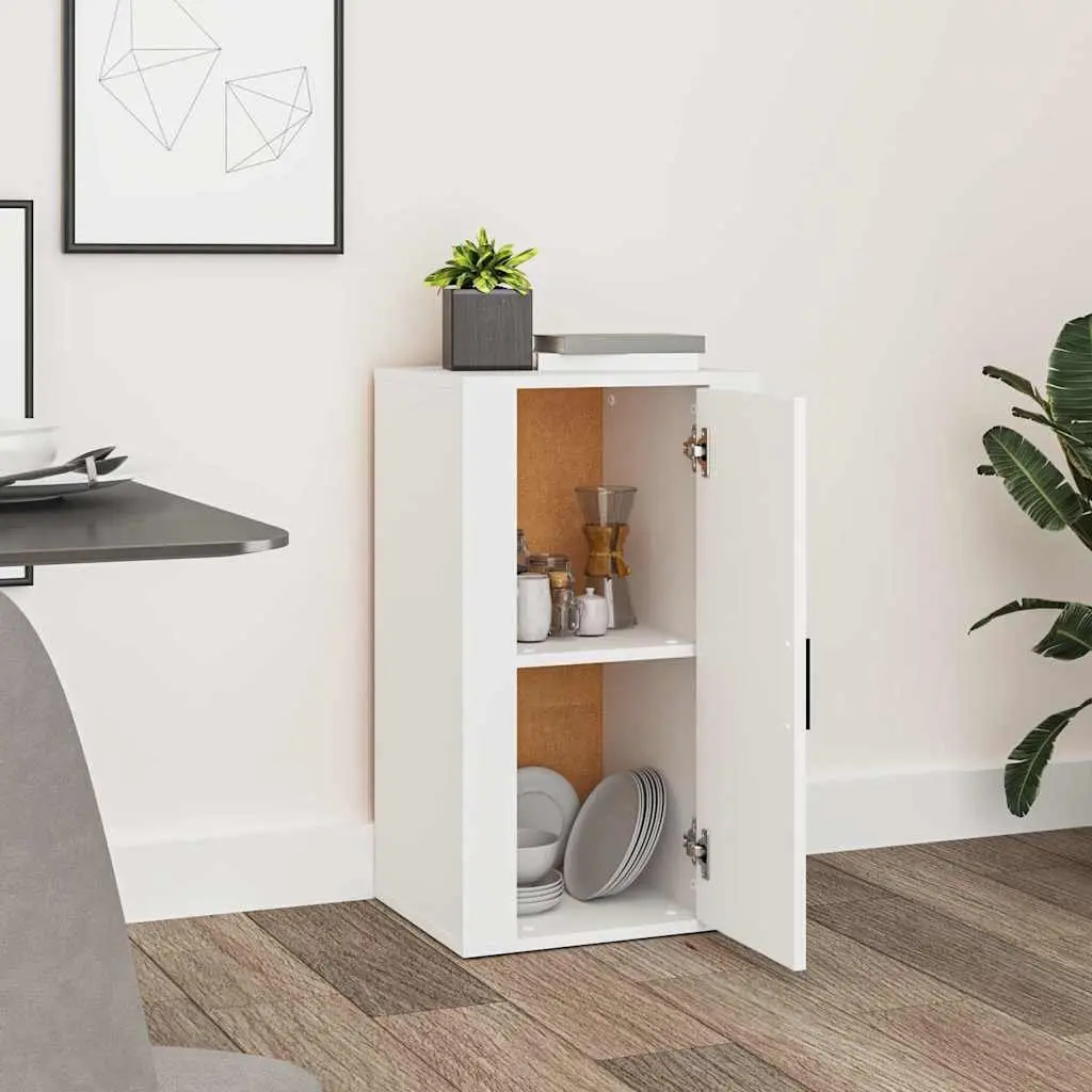 Sideboard Cabinet Engineered Wood 40x33x70cm White Storage Furniture