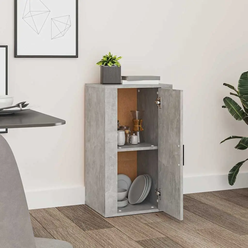Grey Engineered Wood Sideboard Cabinet with Spacious Compartment