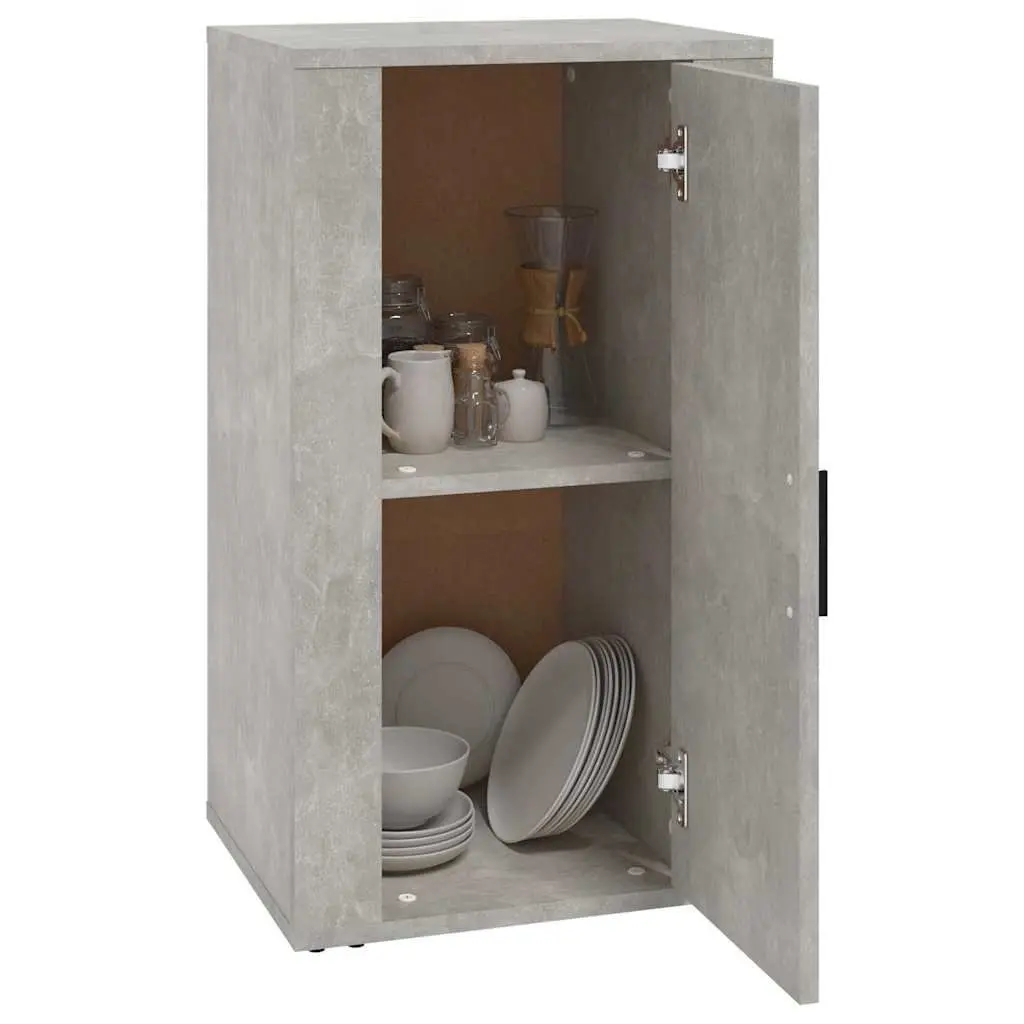 Grey Engineered Wood Sideboard Cabinet with Spacious Compartment