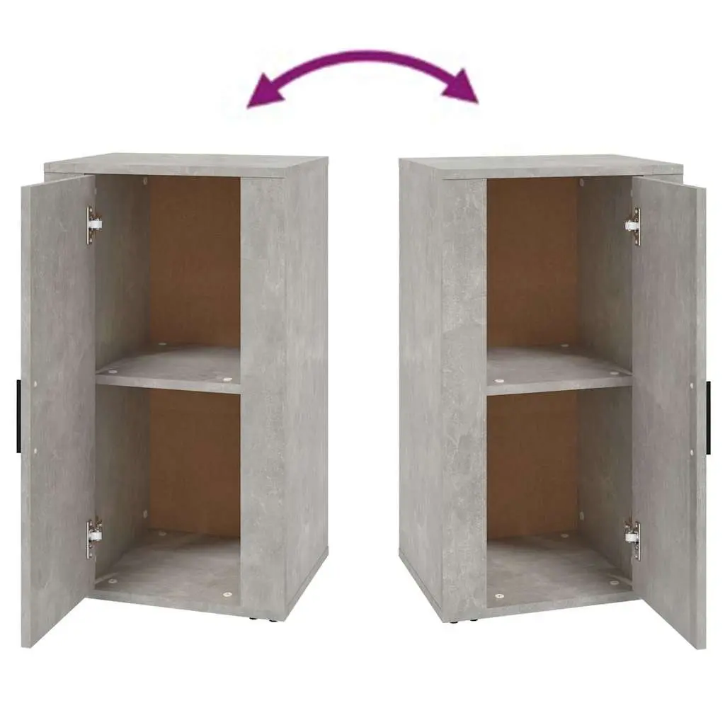 Grey Engineered Wood Sideboard Cabinet with Spacious Compartment