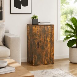 Sideboard Storage Cabinet Brown Engineered Wood Buffet with Door Compartments