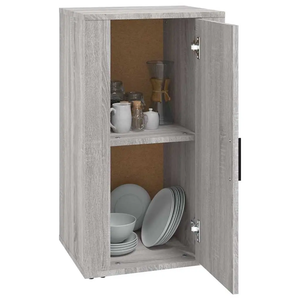 Grey Sideboard Storage Cabinet Living Room Furniture Engineered Wood 40x33x70cm