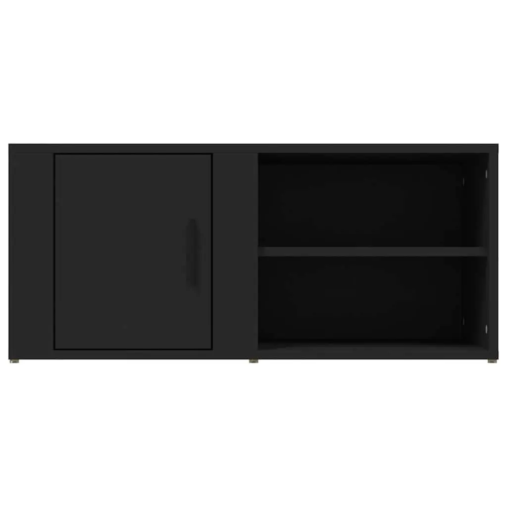 Black TV Cabinets 2 pcs 80x31.5x36 cm for Media Storage