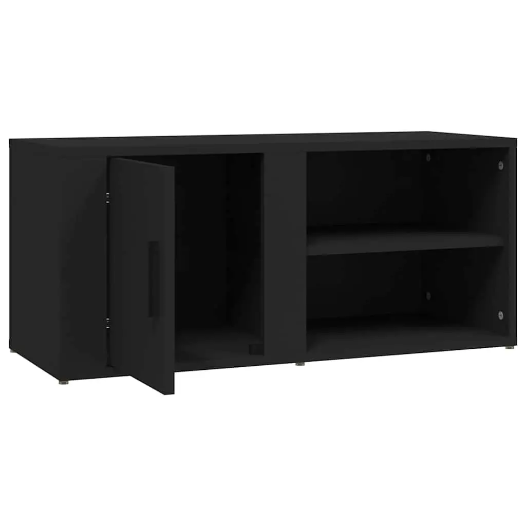 Black TV Cabinets 2 pcs 80x31.5x36 cm for Media Storage