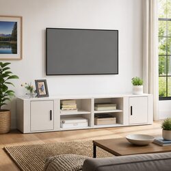 High Gloss White TV Cabinets - Durable Media Storage