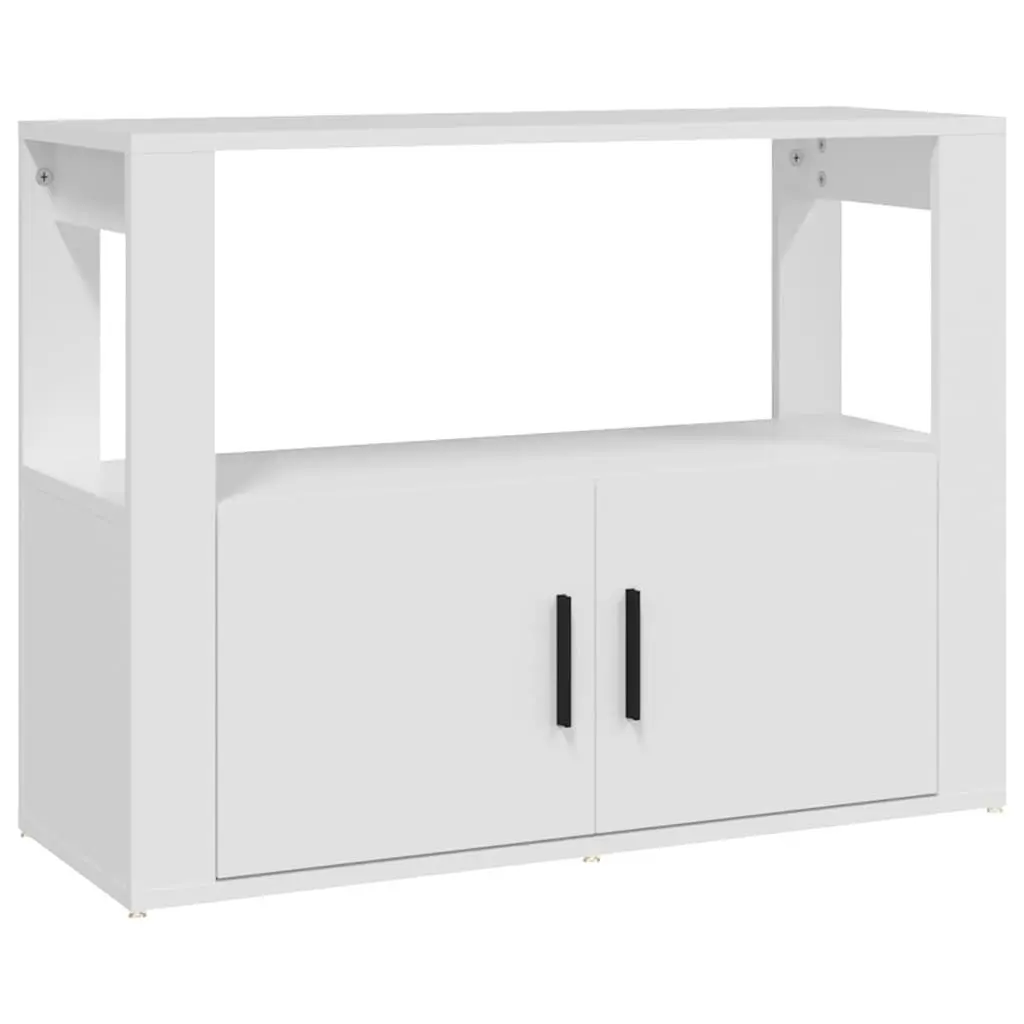 White Sideboard for Living Room Storage 80x30x60 cm