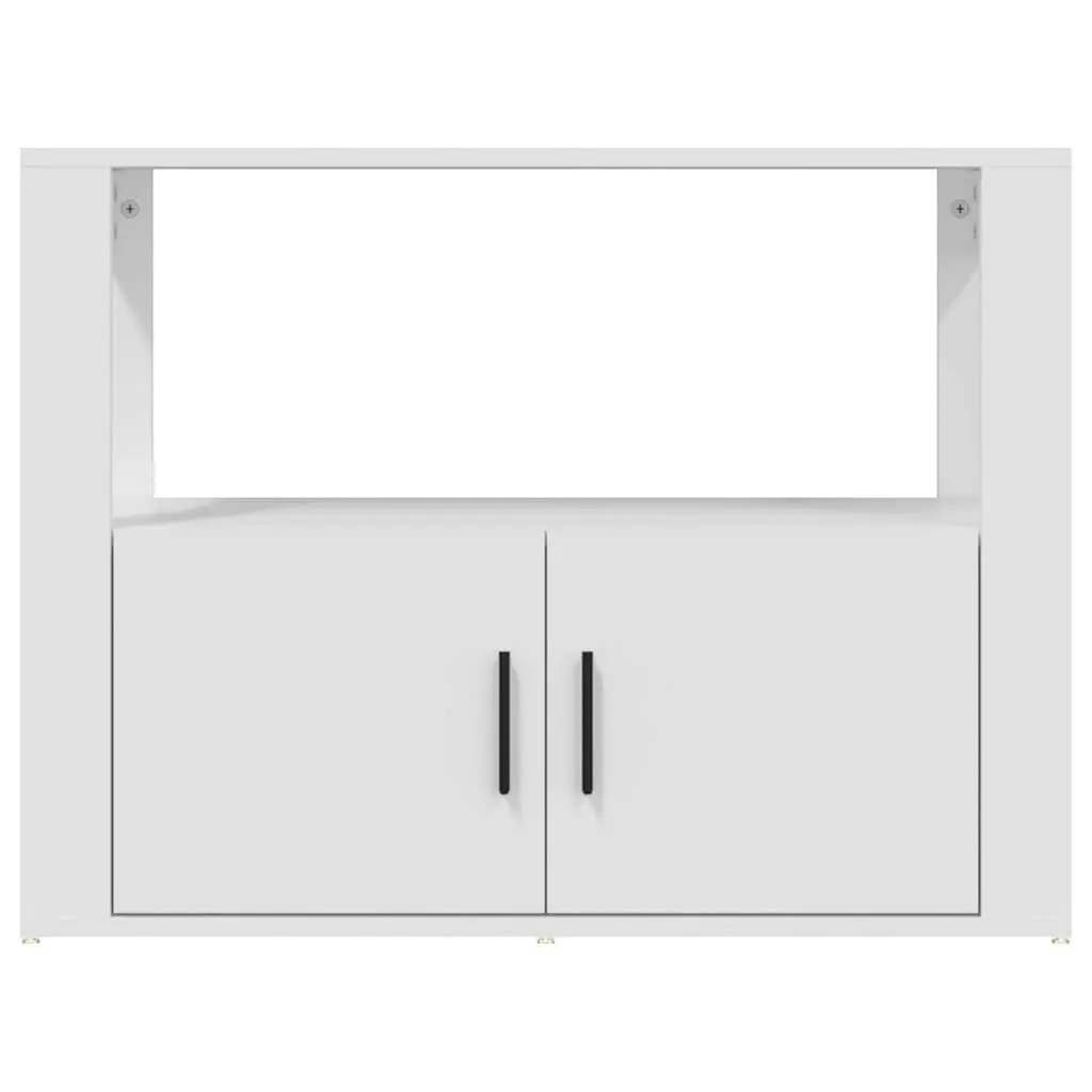 White Sideboard for Living Room Storage 80x30x60 cm