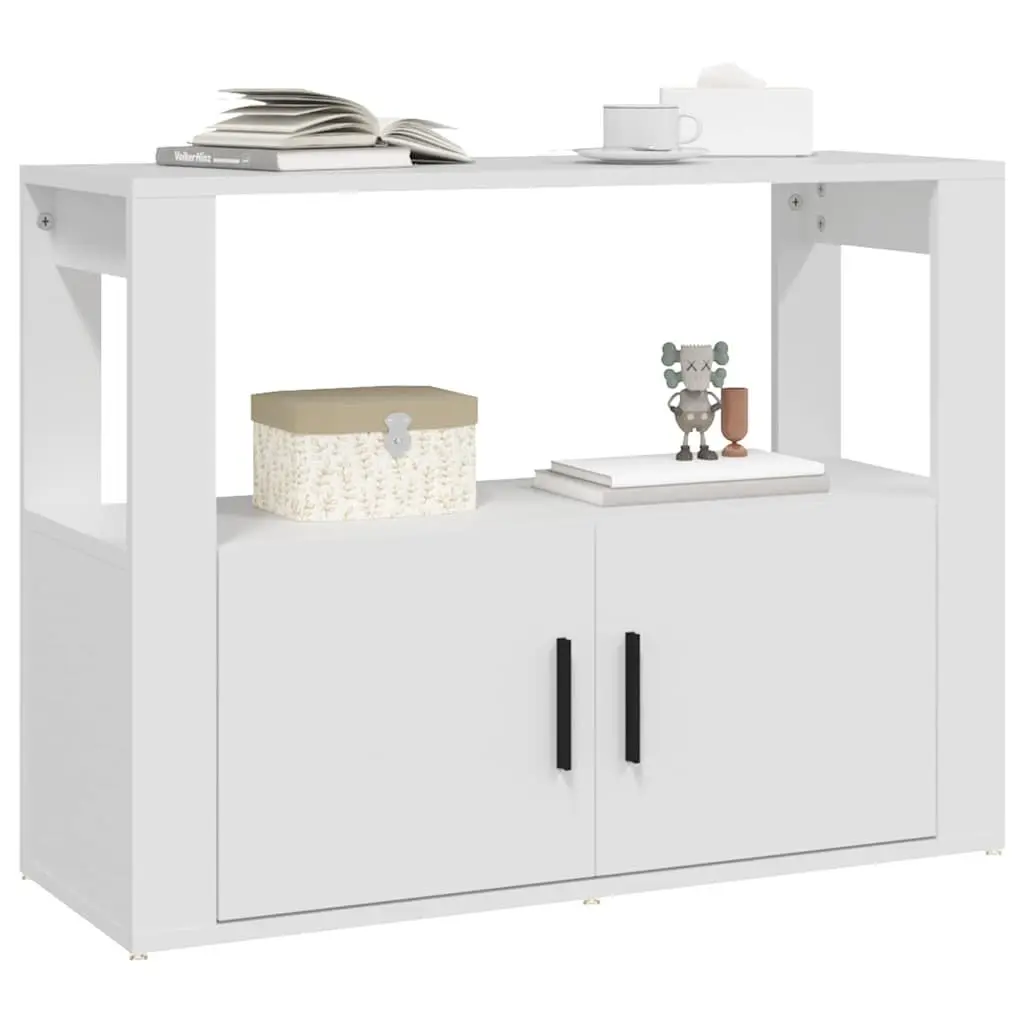 White Sideboard for Living Room Storage 80x30x60 cm