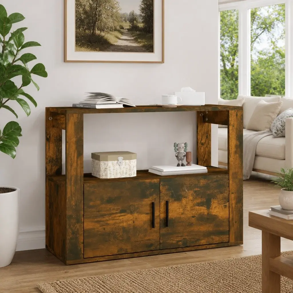 Smoked Oak Sideboard Cabinet for Organized Storage