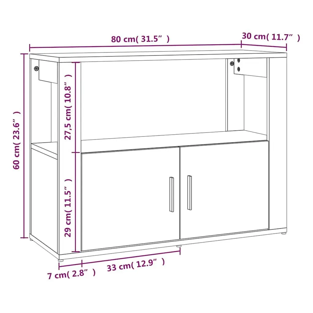 Smoked Oak Sideboard Cabinet for Organized Storage