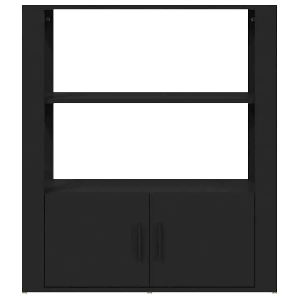 Black Sideboard with Engineered Wood Construction