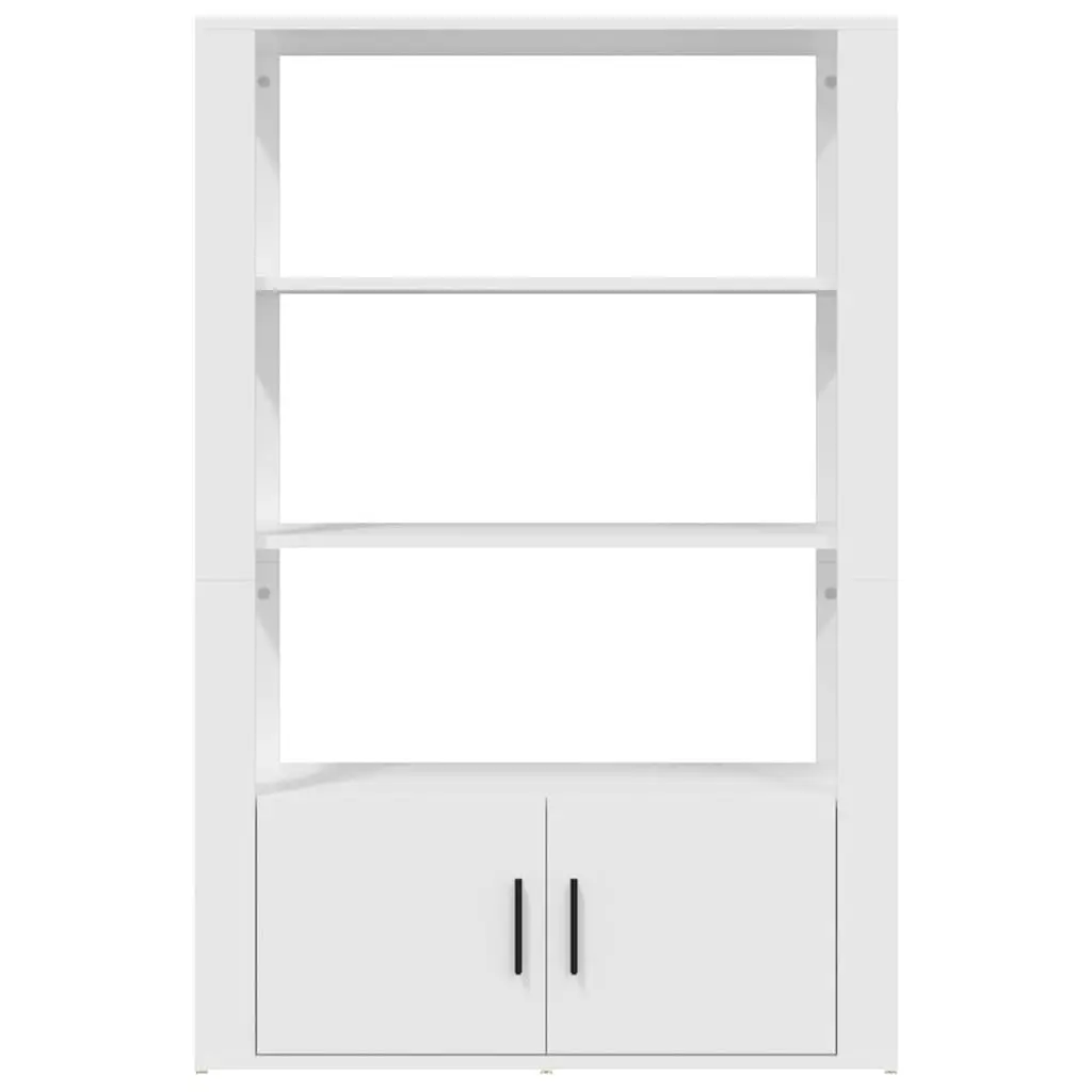 Engineered Wood White Sideboard Cabinet 80x30x119.5cm