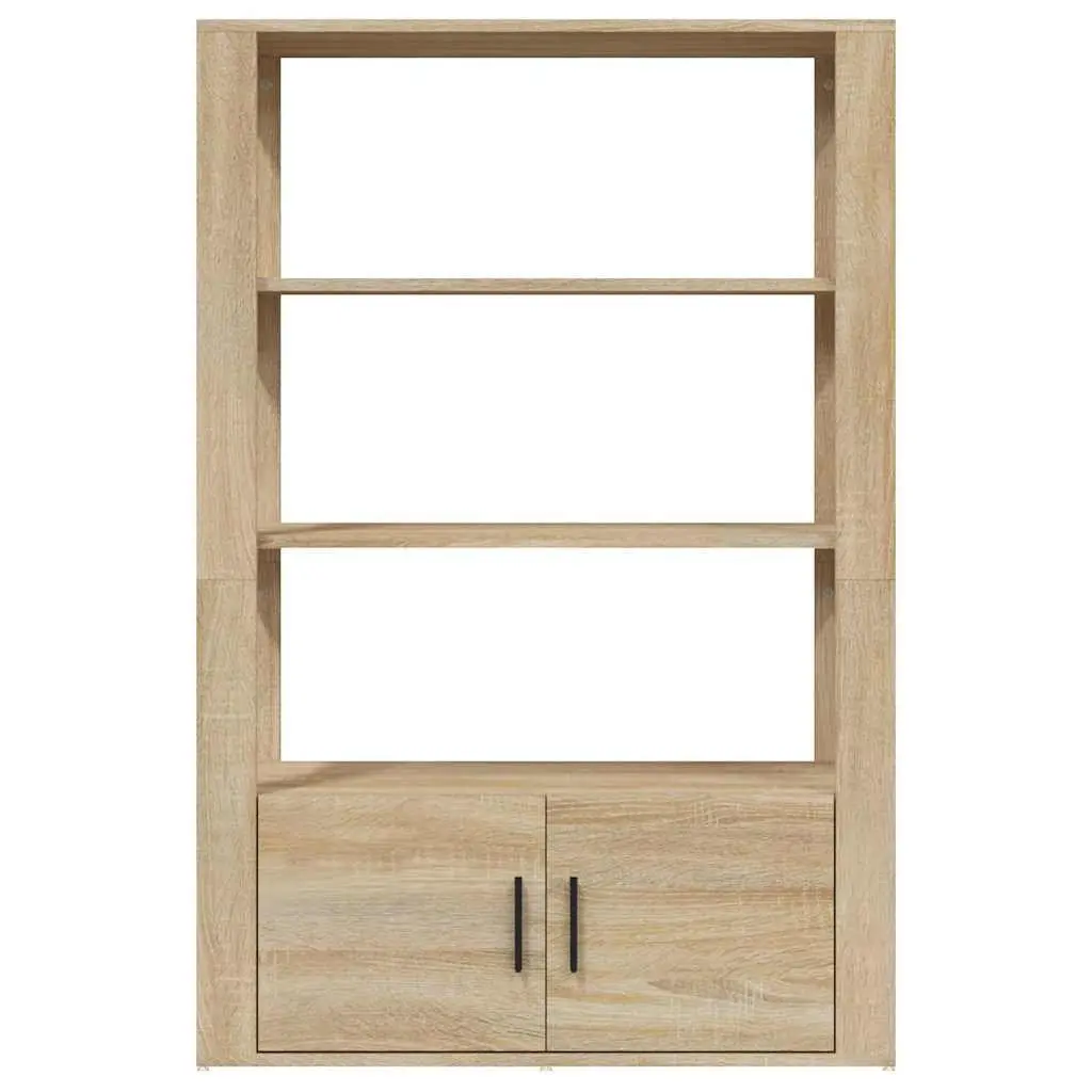 Brown Sideboard Storage Cabinet with Doors and Shelves