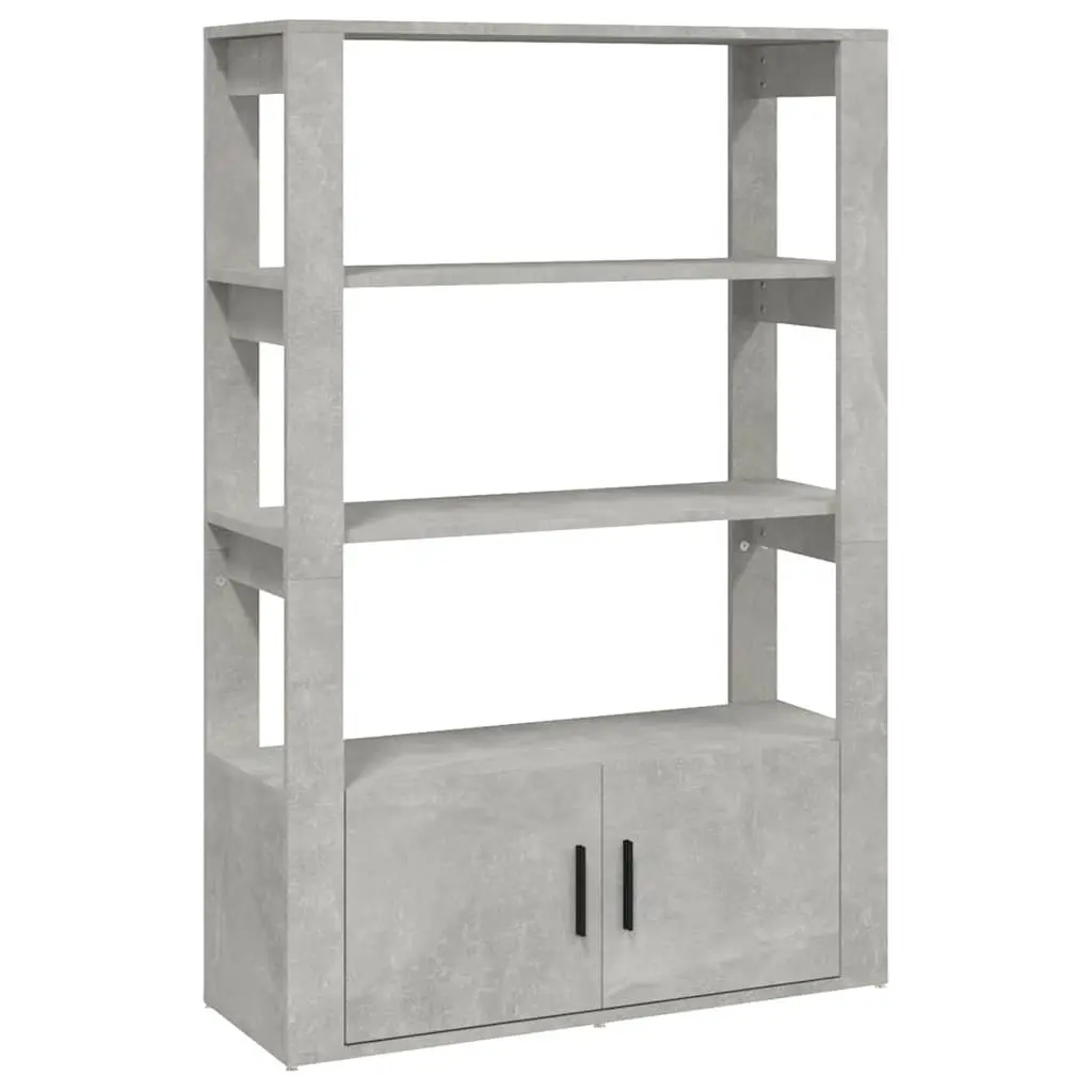 Grey Storage Cabinet with Engineered Wood Shelves