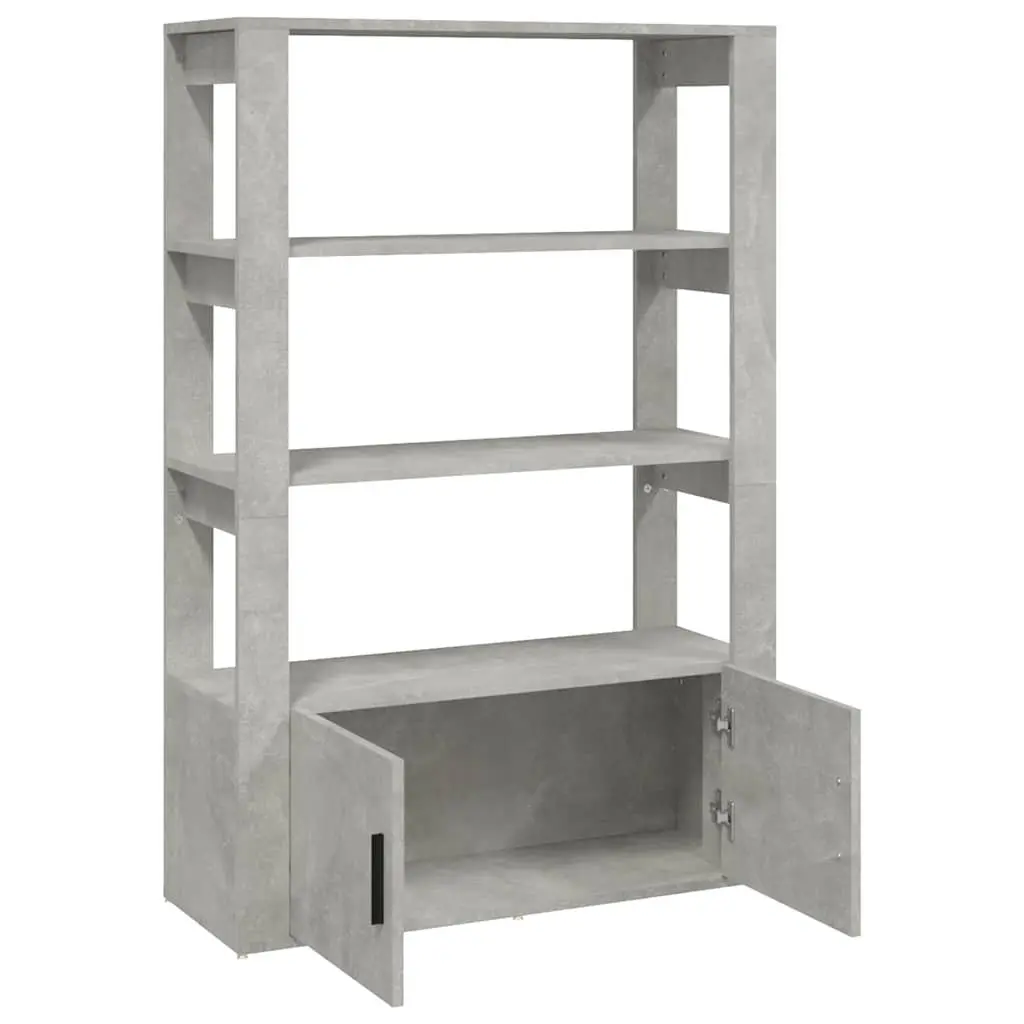 Grey Storage Cabinet with Engineered Wood Shelves