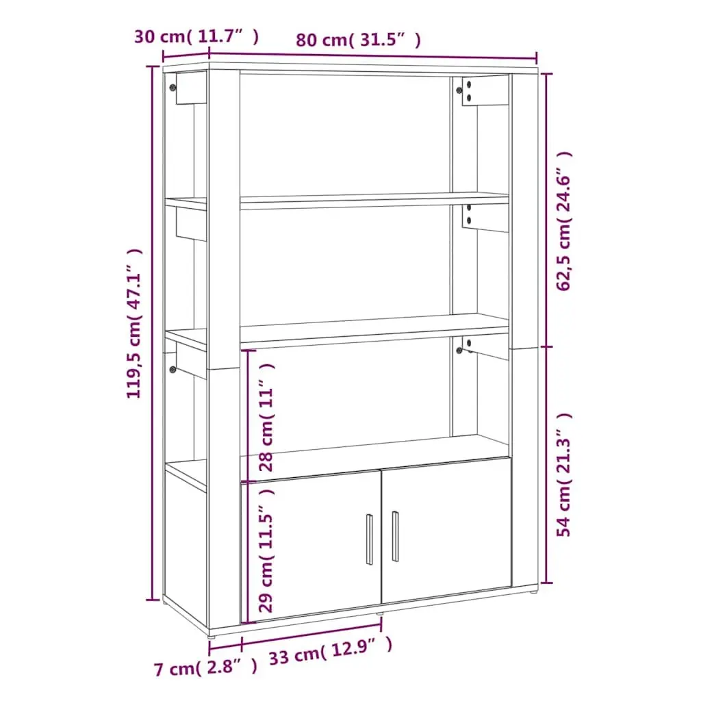 Grey Storage Cabinet with Engineered Wood Shelves