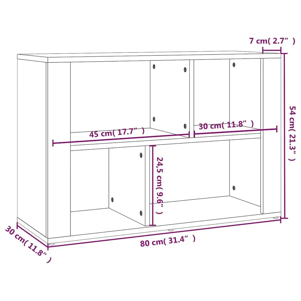 Brown Engineered Wood Sideboard Storage Cabinet