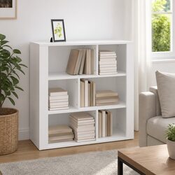Durable White Sideboard Storage Cabinet 80x30x80 cm