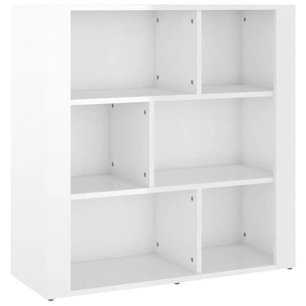 Sideboard Engineered Wood 80 x 30 x 80 cm High Gloss White