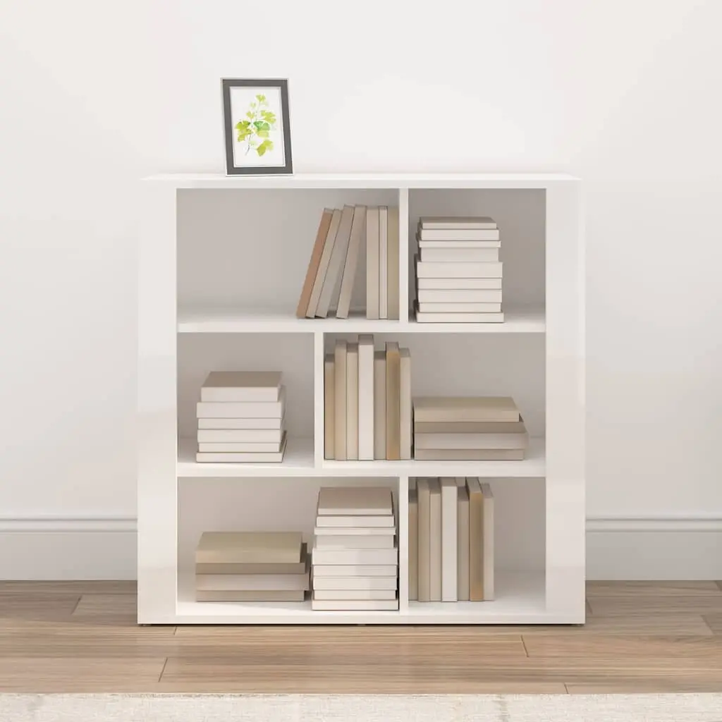 Sideboard Engineered Wood 80 x 30 x 80 cm High Gloss White