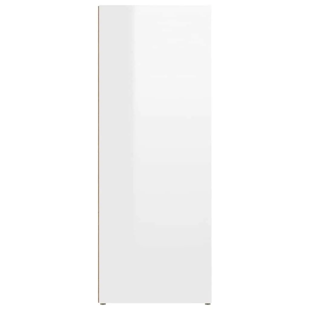 Sideboard Engineered Wood 80 x 30 x 80 cm High Gloss White