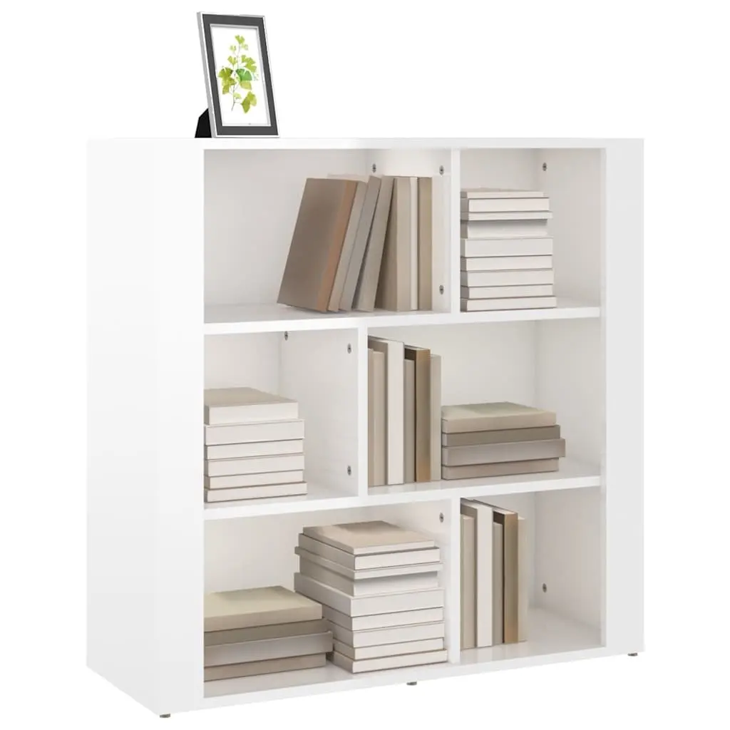 Sideboard Engineered Wood 80 x 30 x 80 cm High Gloss White