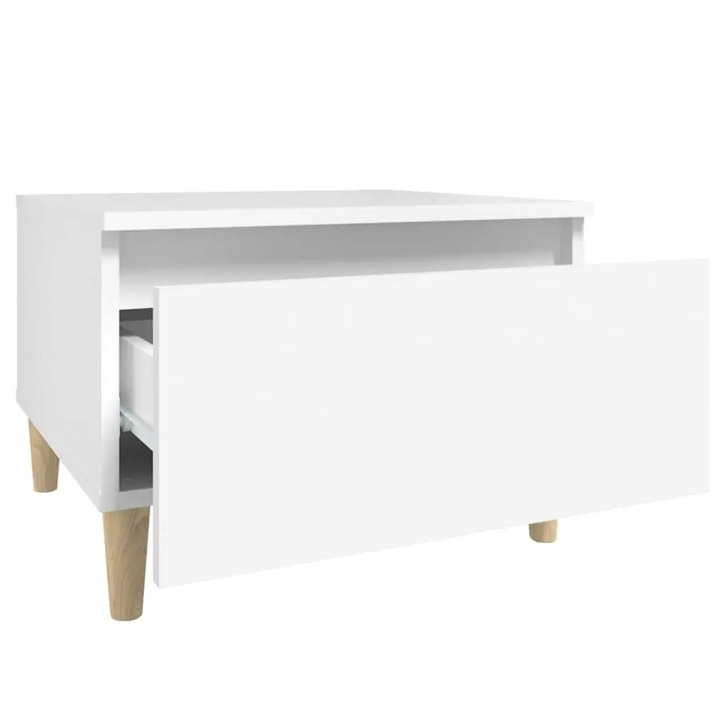White End Table with Drawer for Organized Storage