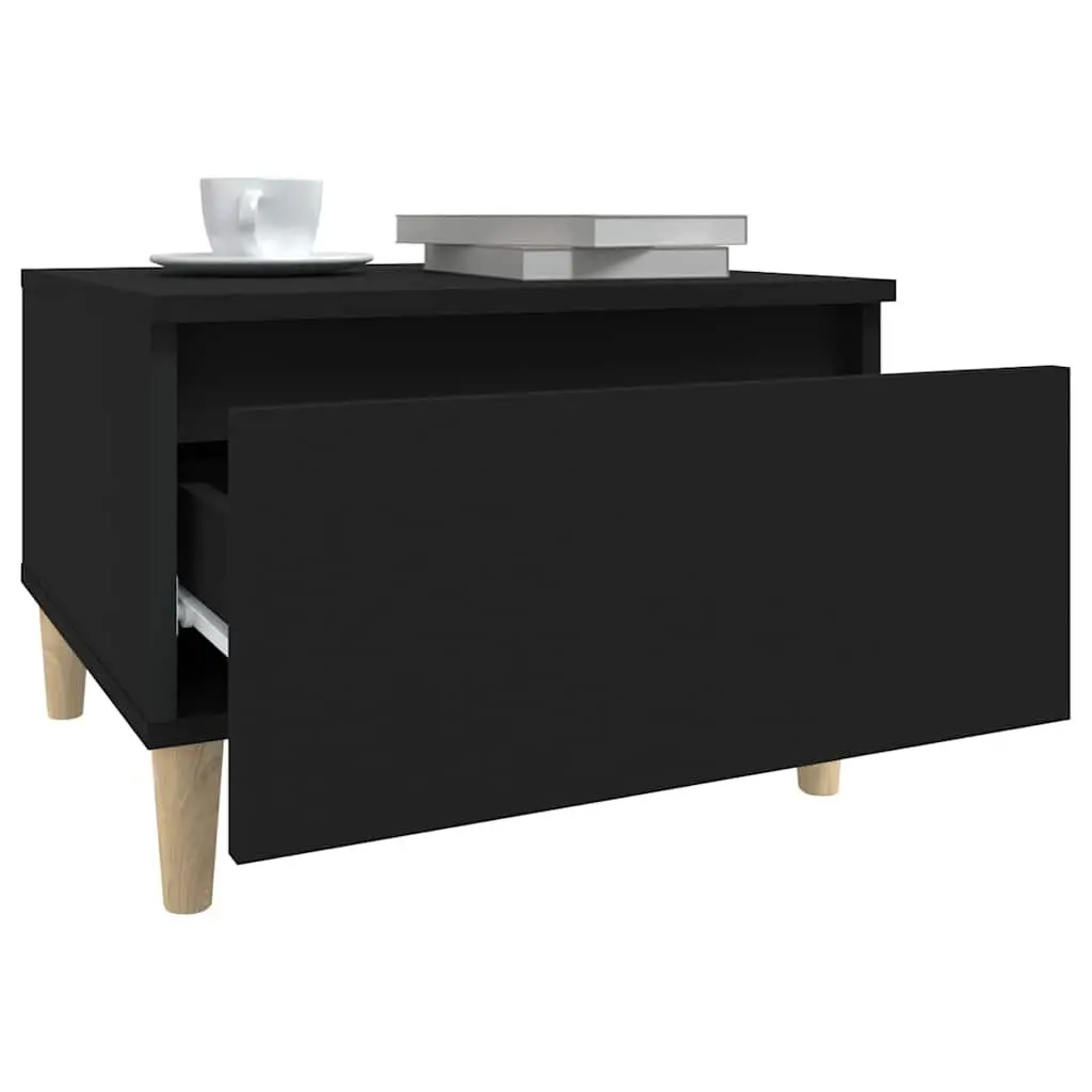End Table Black Side Accent Living Room Storage Drawer Scandinavian Furniture