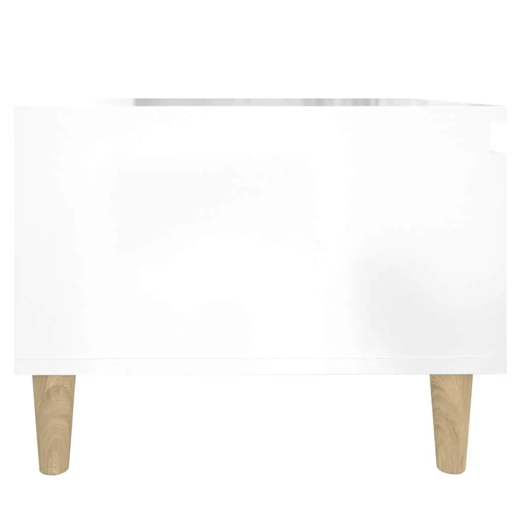 End Tables Side Tables 2 pcs White High Gloss Scandinavian Living Room Accent