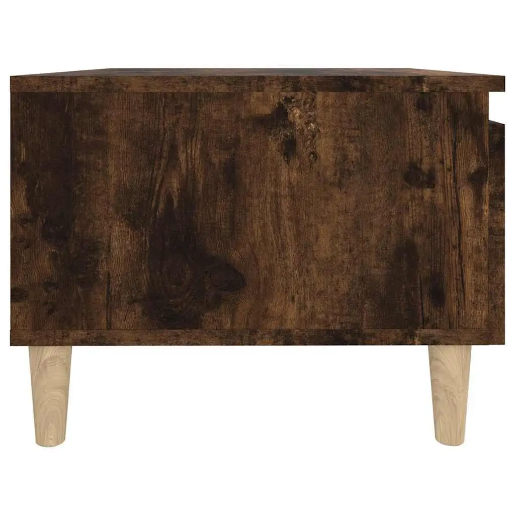 Brown Scandinavian End Table with Drawer