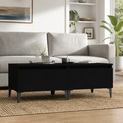Stylish Black Side Tables with Storage Drawer – 2 pcs