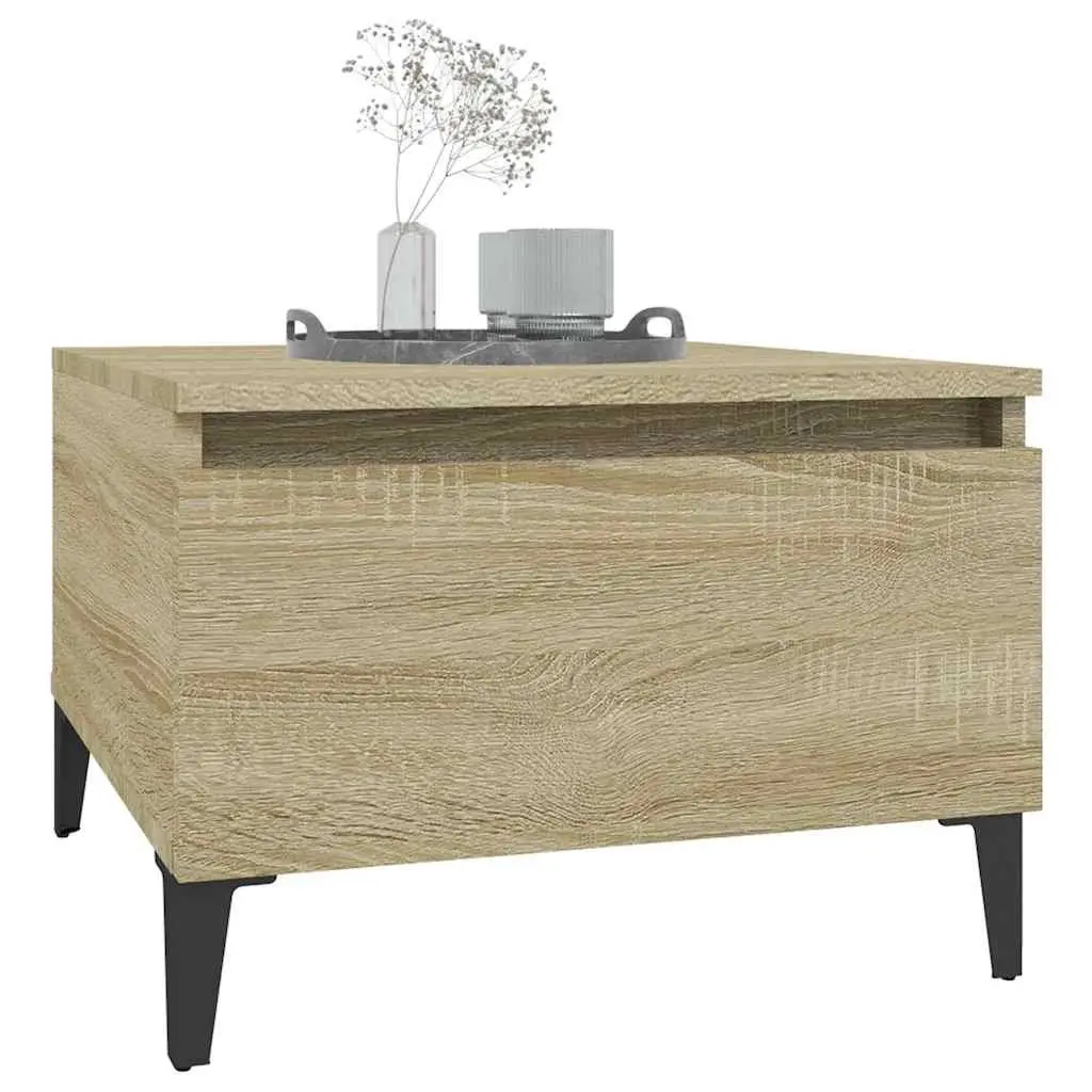 Brown Side Table with Drawer Storage for Living Room