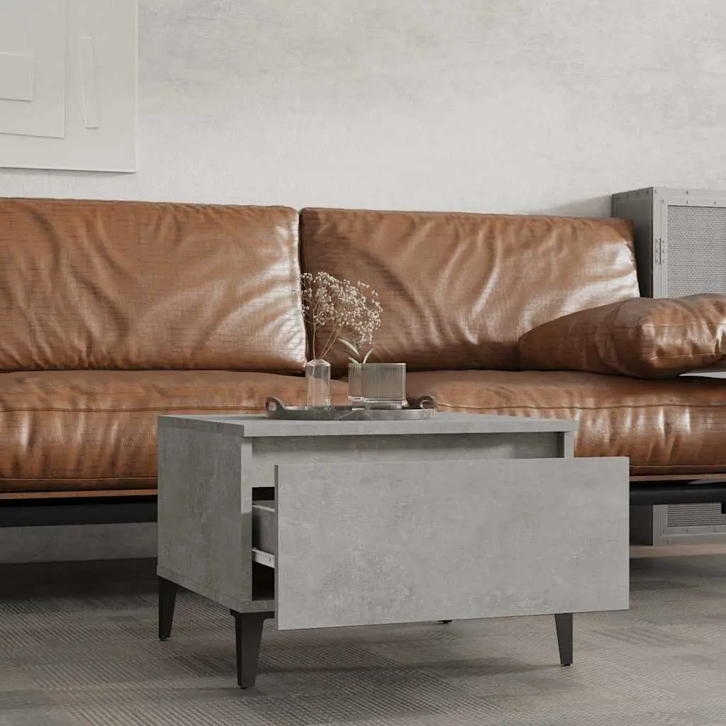 End Tables Engineered Wood Grey 50 x 46 x 35 cm Set of 2