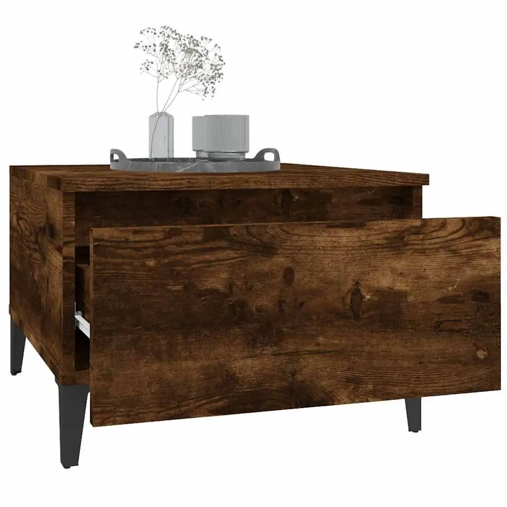 Industrial Style End Tables Set with Storage Drawers