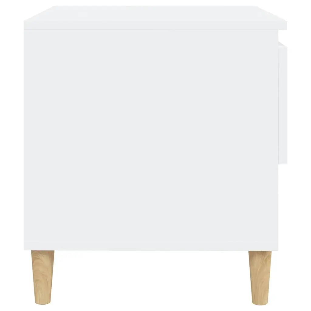 Bedside Tables 2 pcs White 50x46x50 cm Storage Nightstands Engineered Wood
