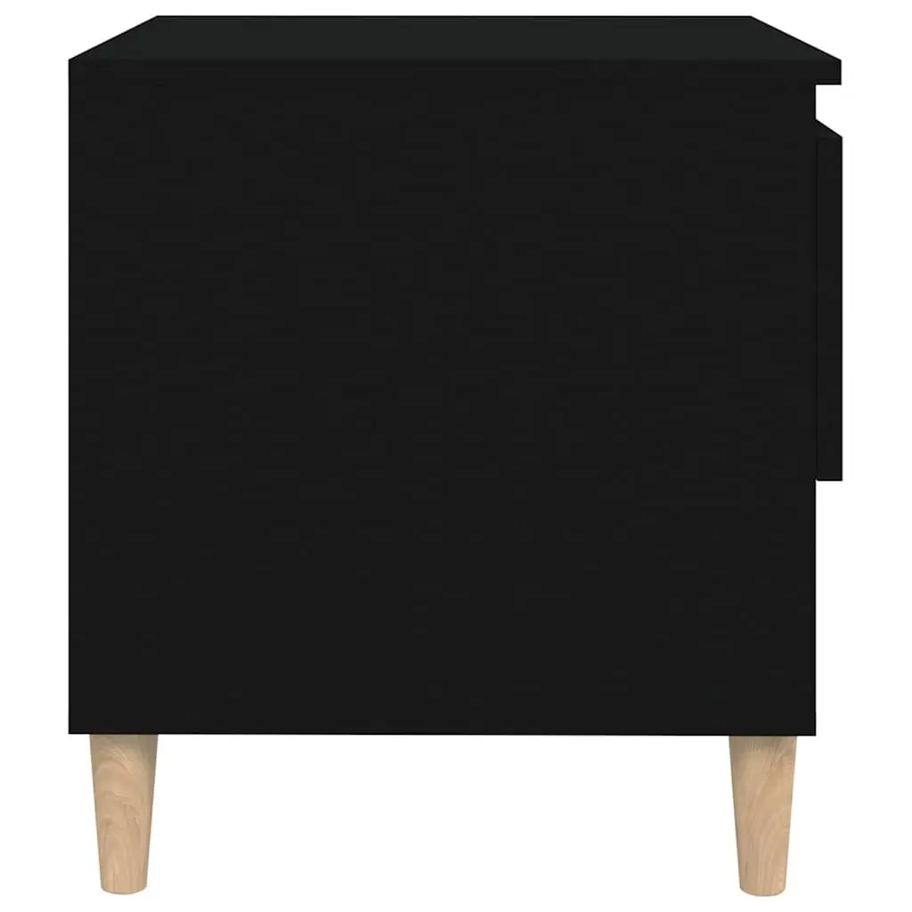 Bedside Tables Engineered Wood 50x46x50 cm Black 2 pcs