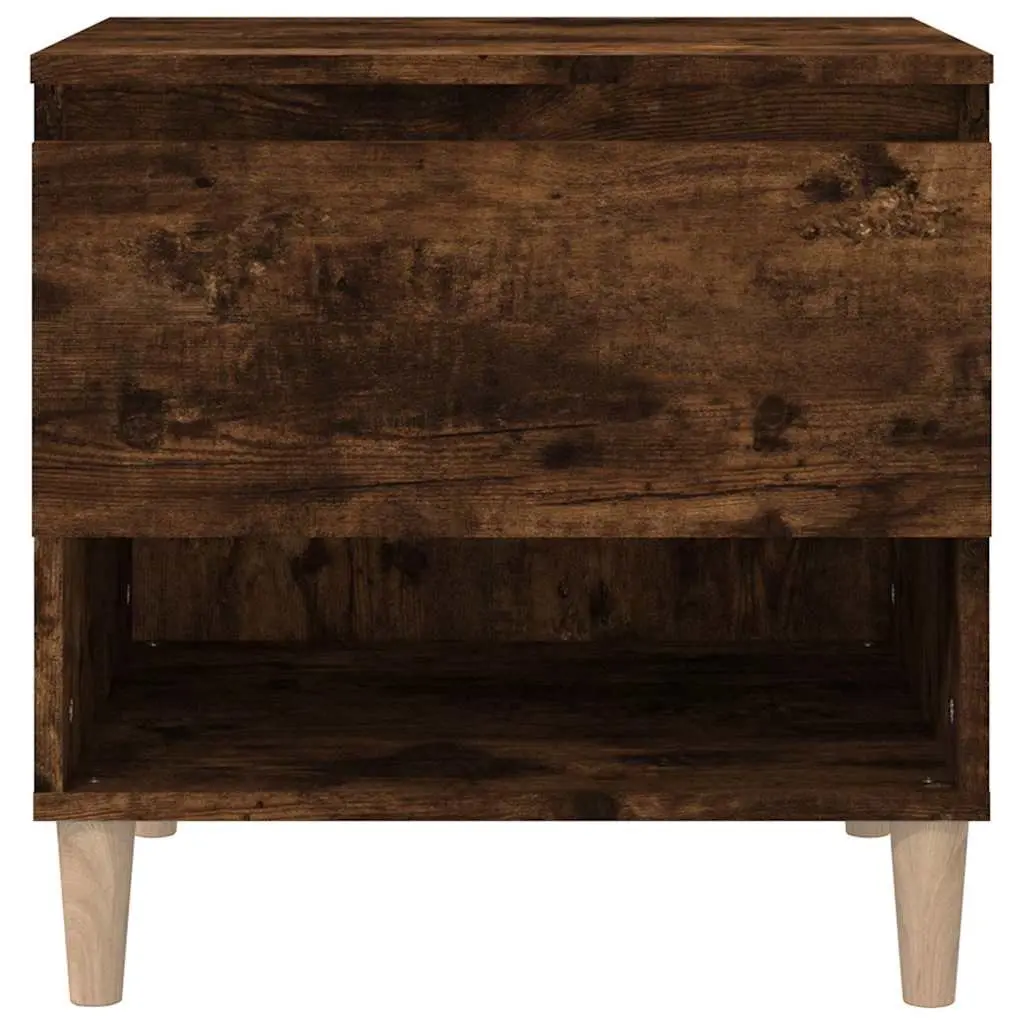 Set of 2 Brown Engineered Wood Nightstands for Bedrooms