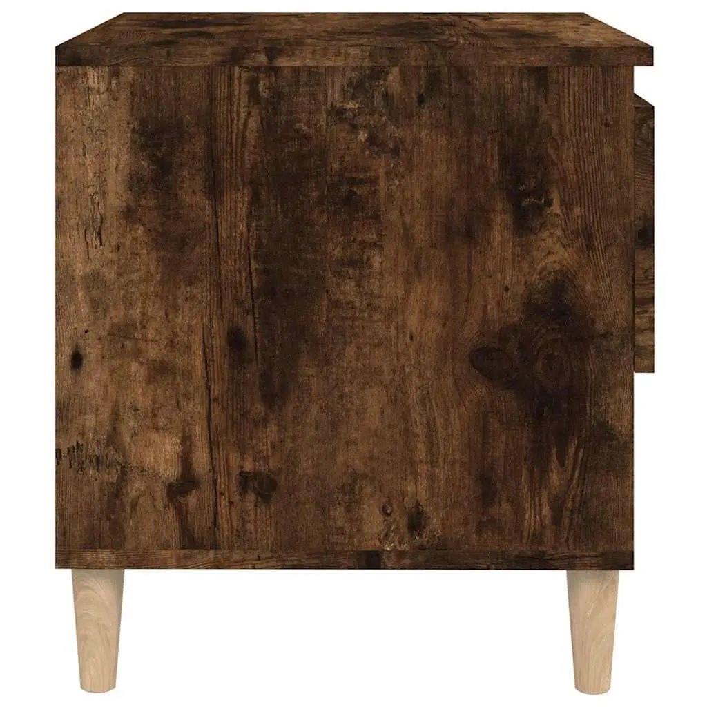 Set of 2 Brown Engineered Wood Nightstands for Bedrooms