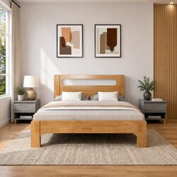 Premium Grey Sonoma Nightstands - 50x46x50 cm