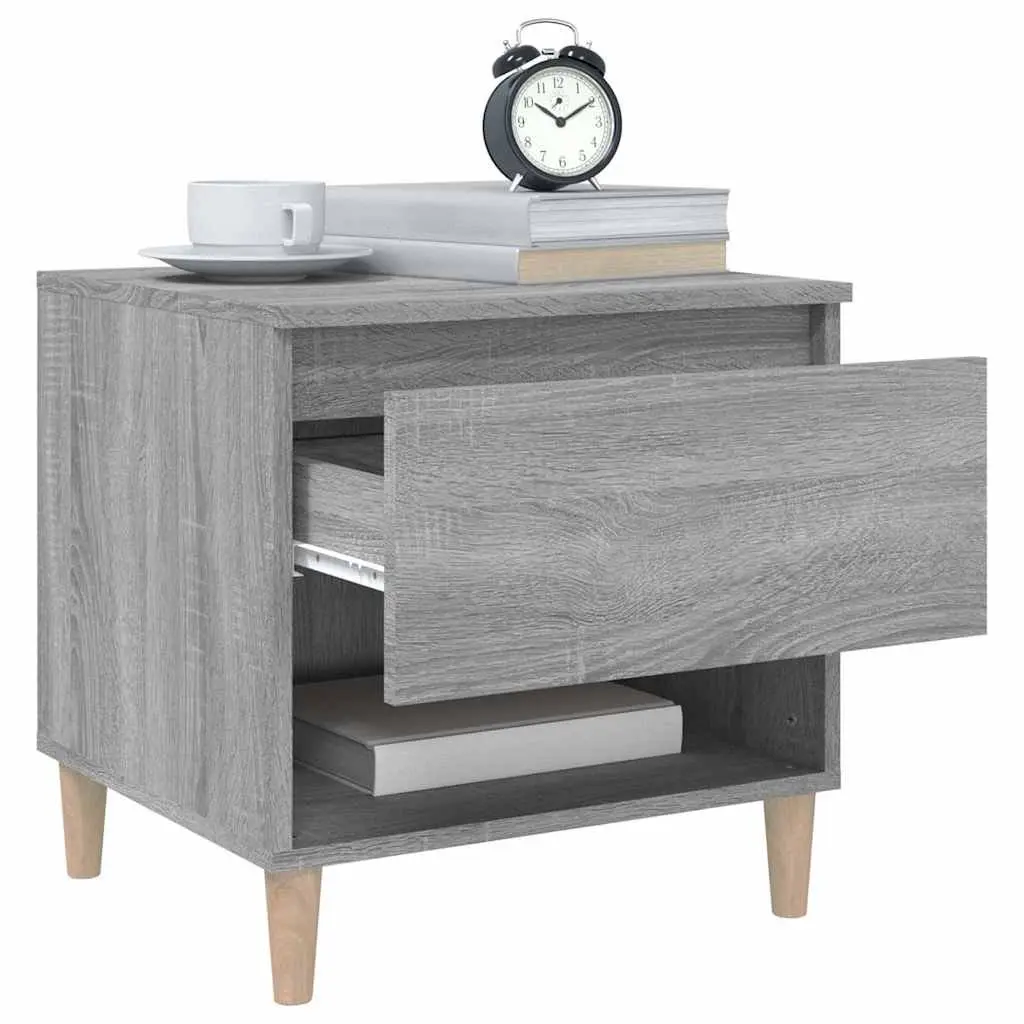 Bedside Tables 2 pcs Grey Sonoma 50x46x50 cm Engineered Wood Nightstands