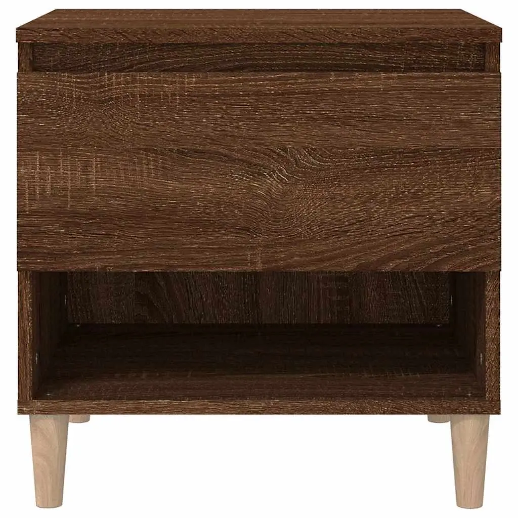 Brown Oak Bedside Tables, 2 pcs, 50x46x50 cm