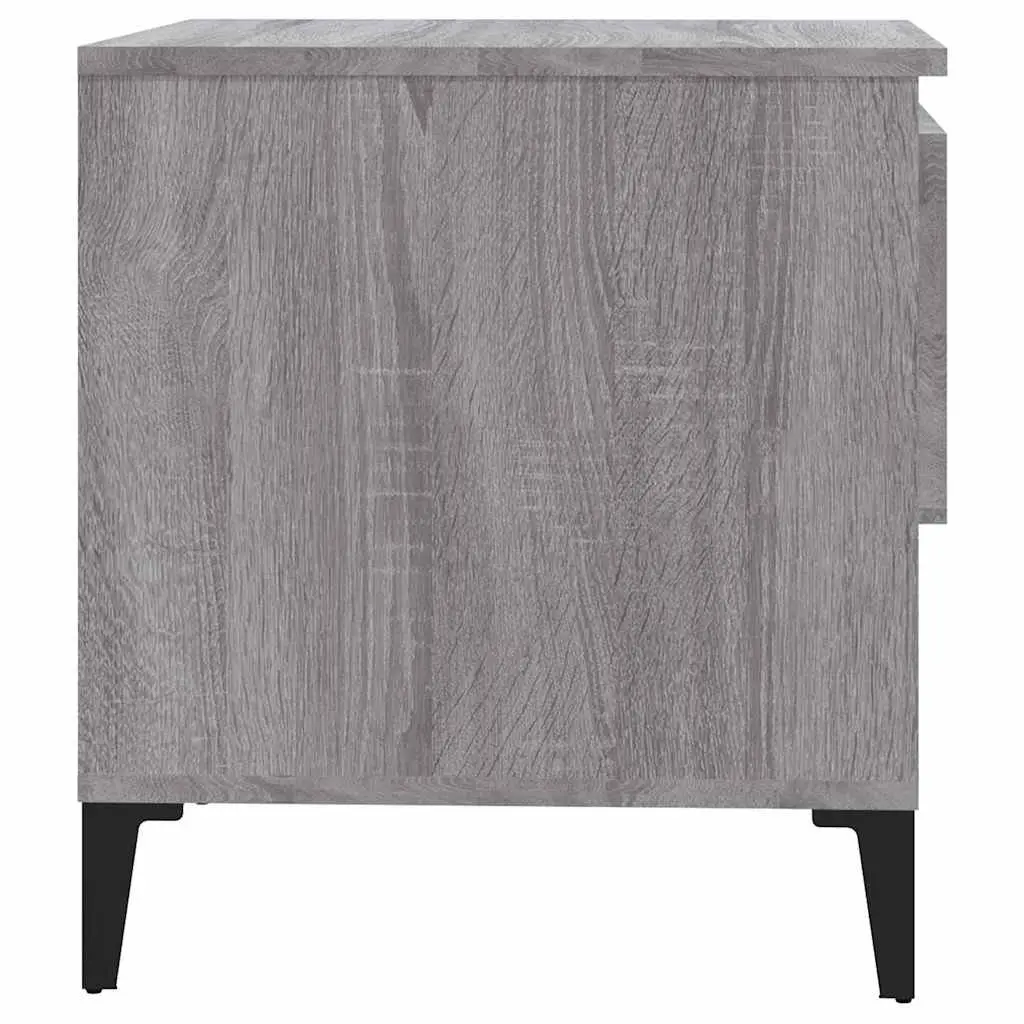 End Tables Engineered Wood Grey 50 x 46 x 50 cm Industrial Style 2 pcs