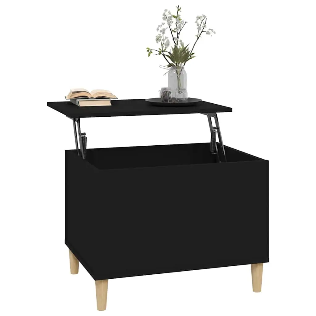 Lift-Top Coffee Table Engineered Wood 60x44.5x45 cm Black