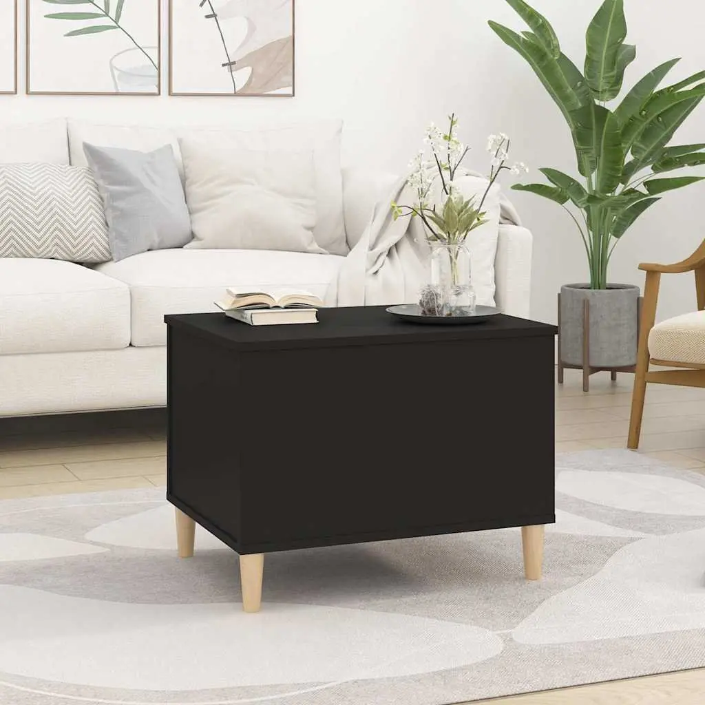 Lift-Top Coffee Table Engineered Wood 60x44.5x45 cm Black