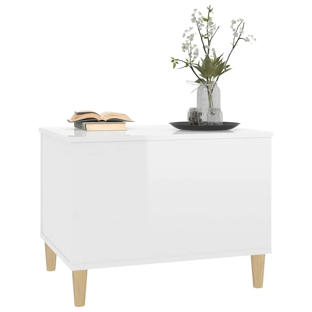 Coffee Table Lift Top White High Gloss Engineered Wood Storage Compartment