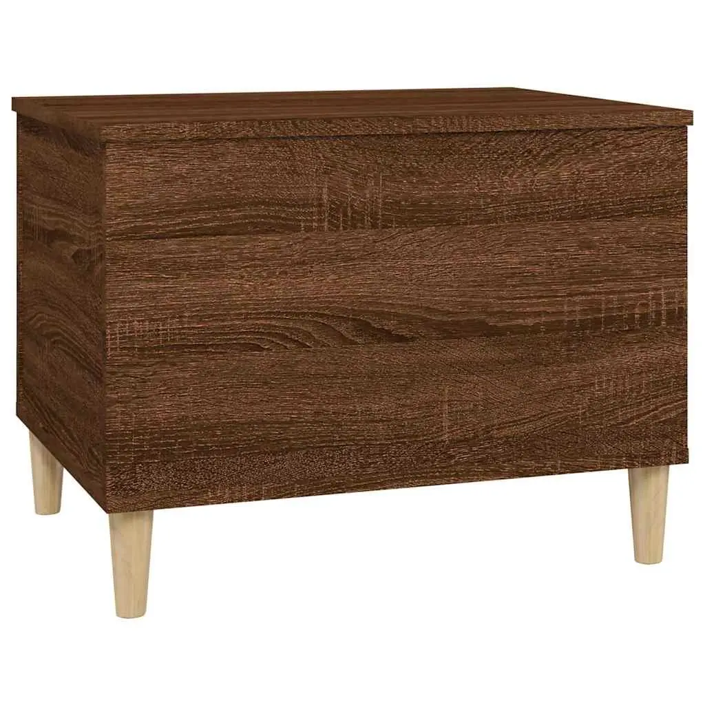 Brown Oak Coffee Table with Lift-Top Storage