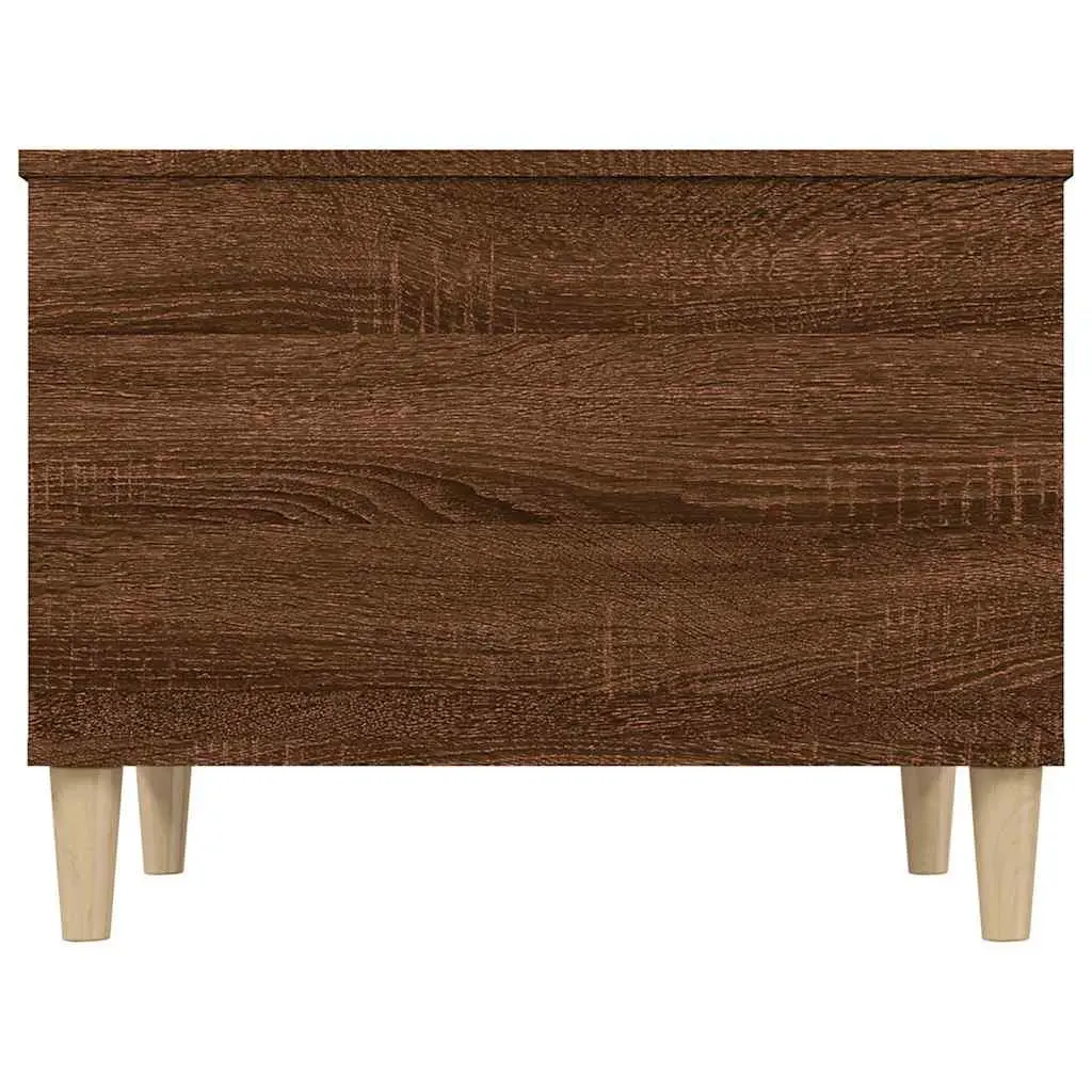 Brown Oak Coffee Table with Lift-Top Storage