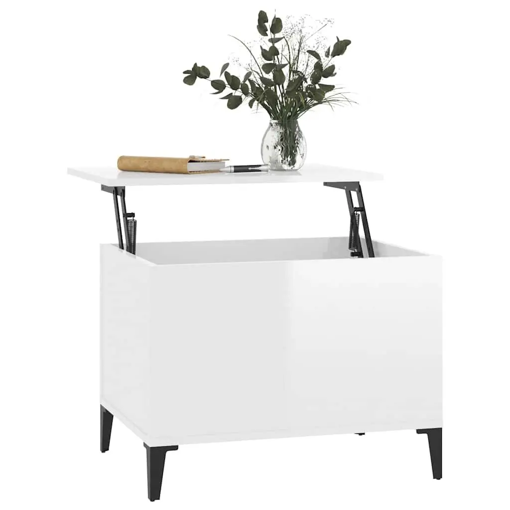 Coffee Table Engineered Wood 60x44.5x45 cm White