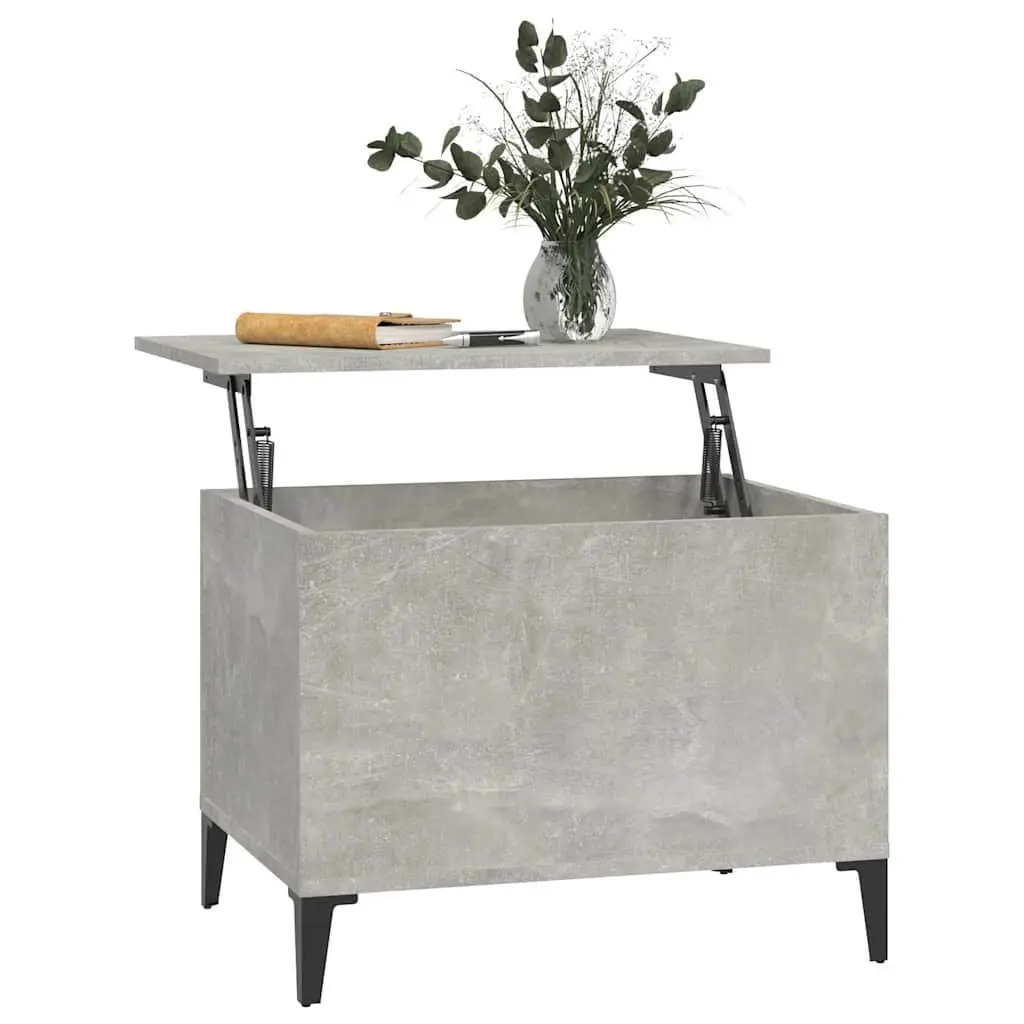 Lift Top Coffee Table with Storage Grey Wood