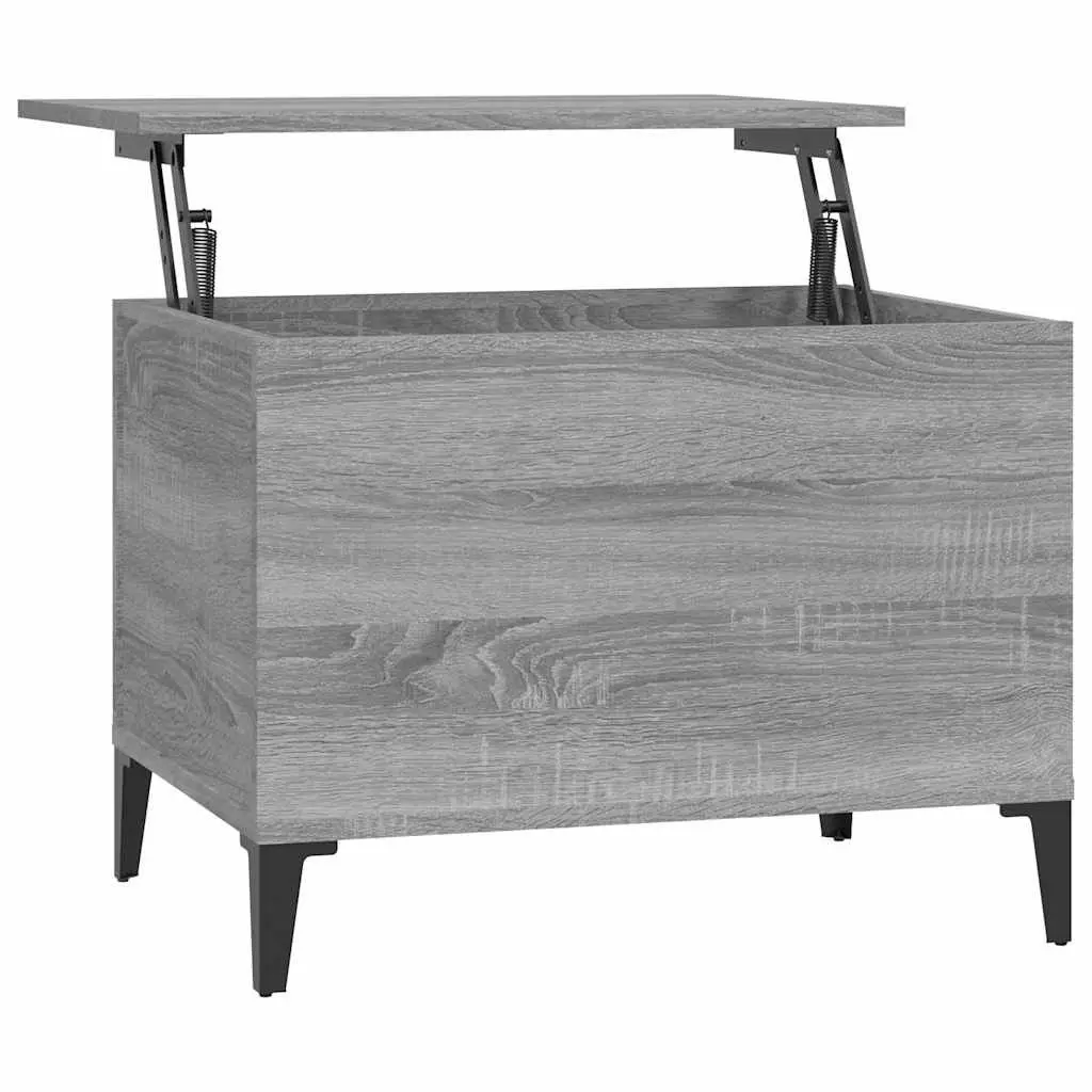 Grey Lift-Top Coffee Table with Storage